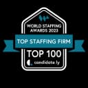 top 100 staffing award badge